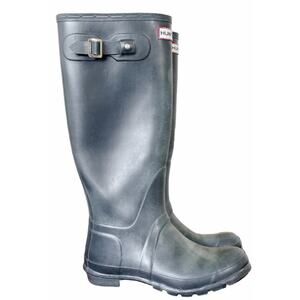 Hunter Original Tall Wellington Rain Boots Dark Gray Size 8